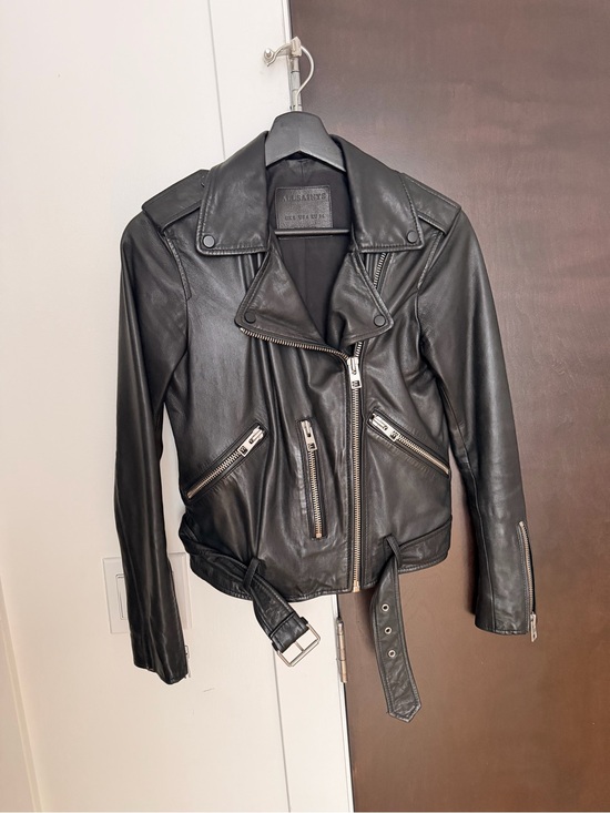 All Saints Jackets & Blazers - All Saints Balfern Leather Moto Jacket Biker Women’s Size 4 Medium Black
